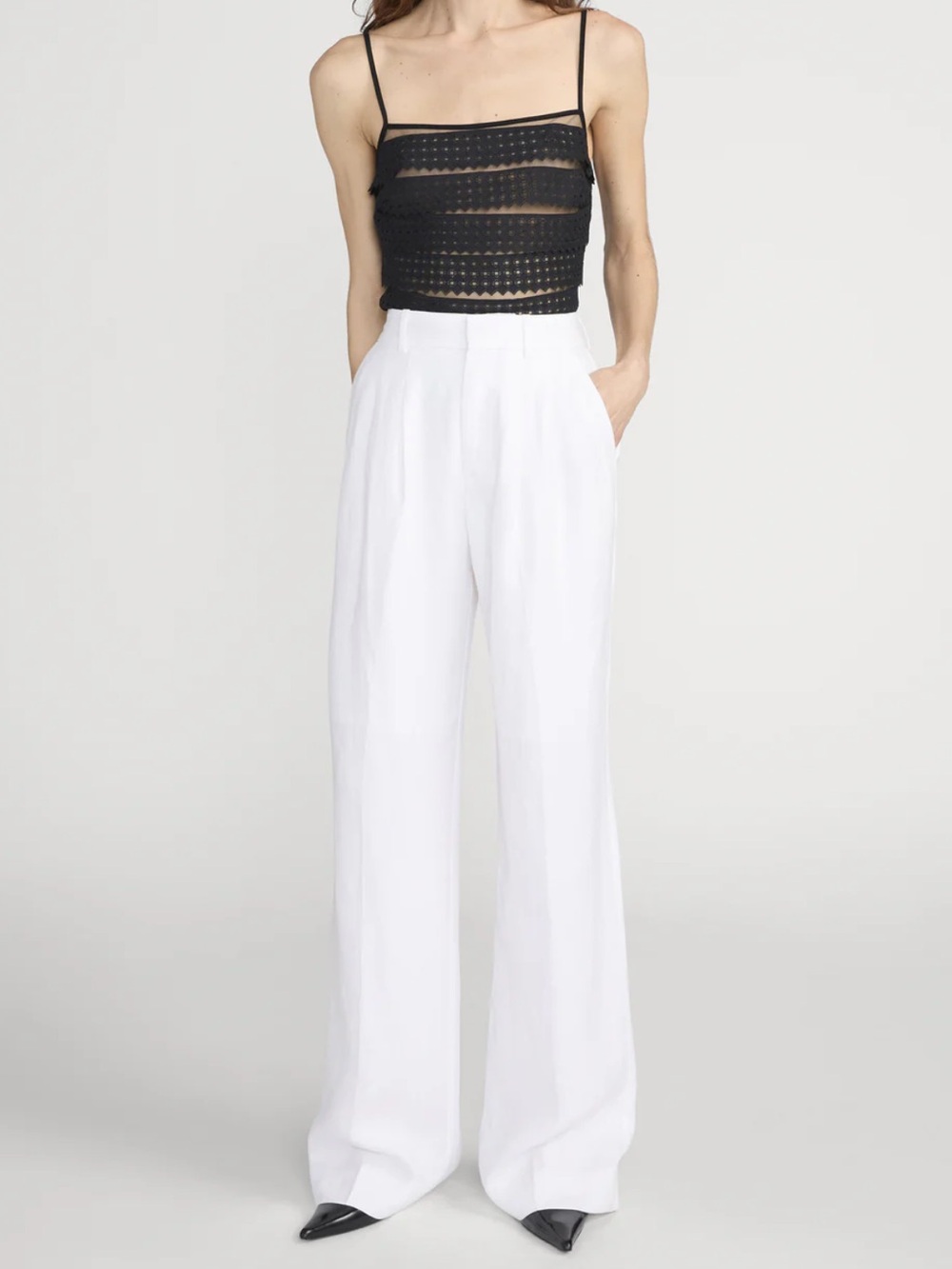 Frame High Rise Linen Trouser - Picture 4 of 4